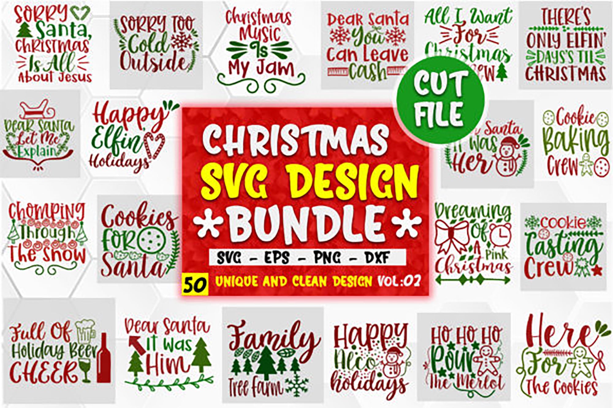 Christmas SVG Bundle 50 designs