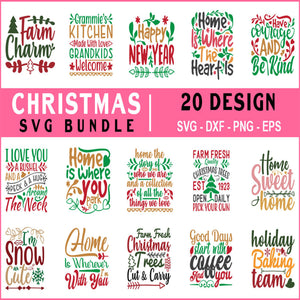 20 Christmas Svg Bundle