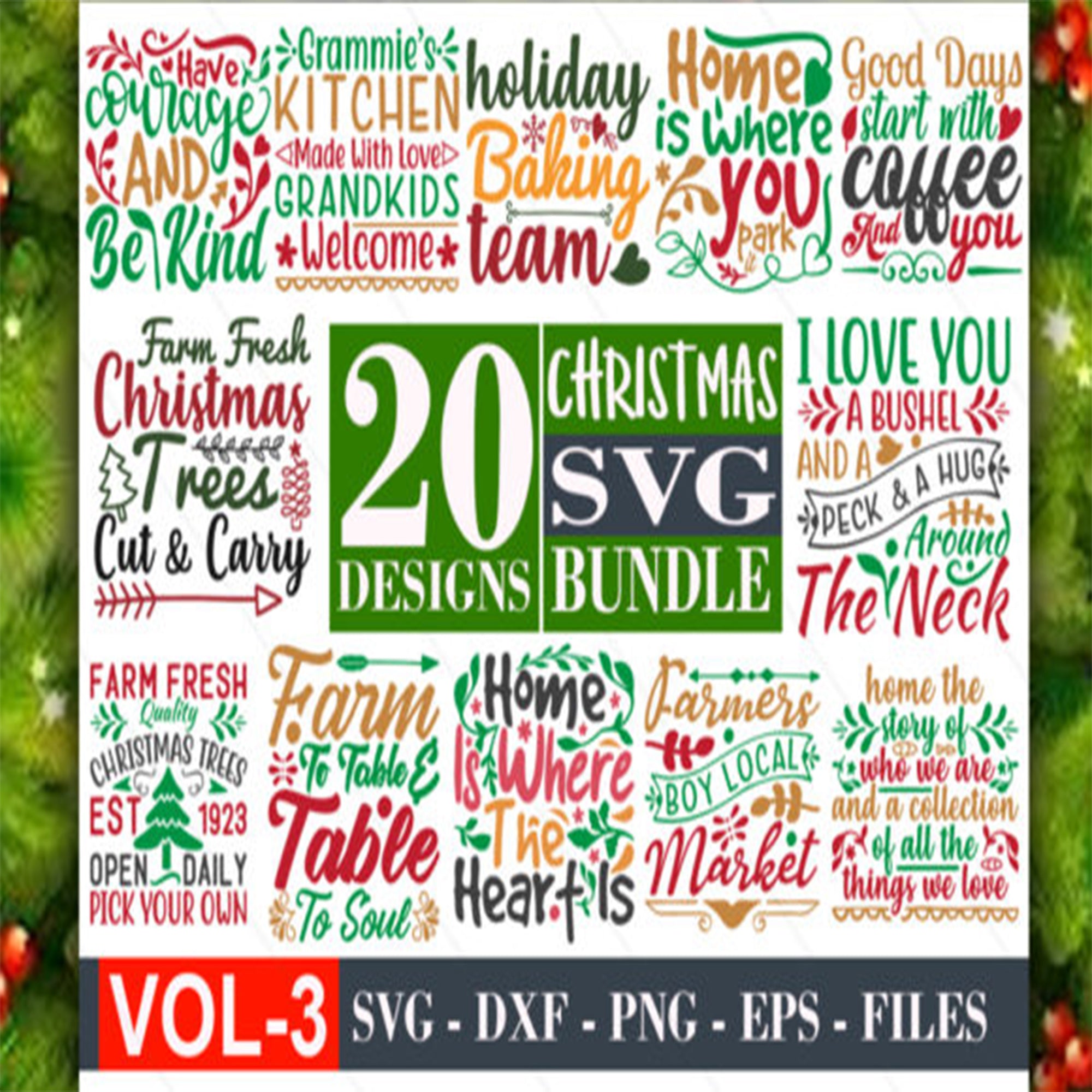 20 Christmas Svg Bundle